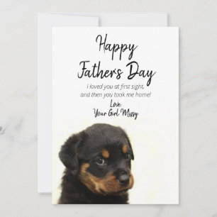 Happy Father's Day From New Puppy Holiday Card