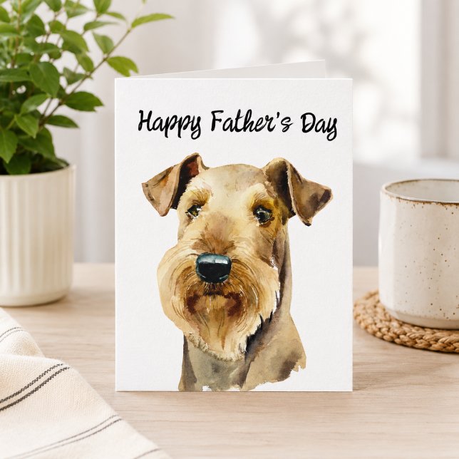 Happy Father's Day From Pet Dog Card (Edit the message inside to personalize with your own text & name(s))