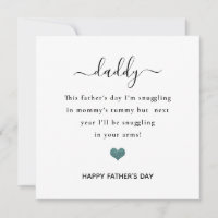 happy father's day from the bump heart glitter 