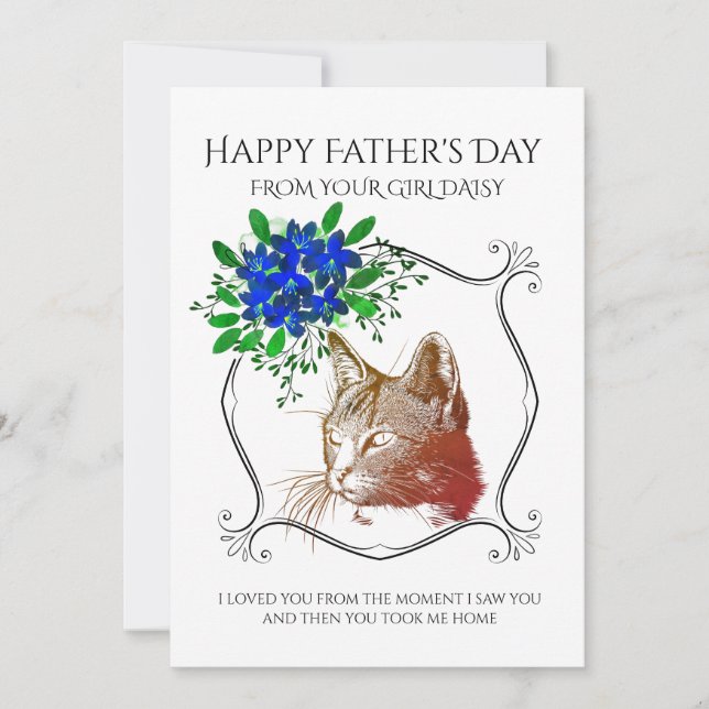 Happy Father's Day From The Cat Holiday Card (Front)