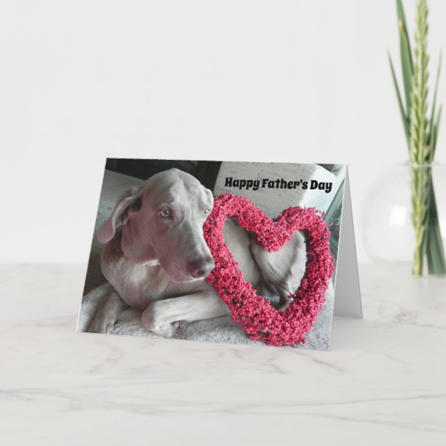 Happy Father's Day ... From The Weimaraner Dog Card (Front)