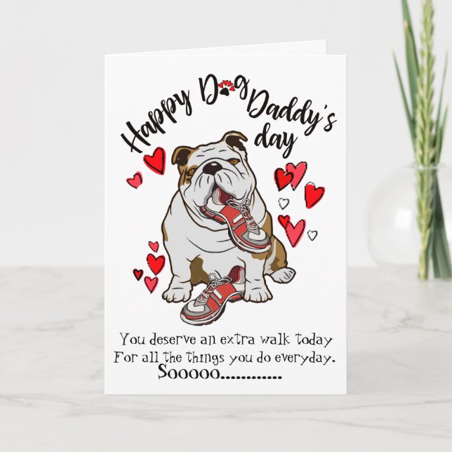 Happy Father's Day from your Bulldog Dog Card (Front)