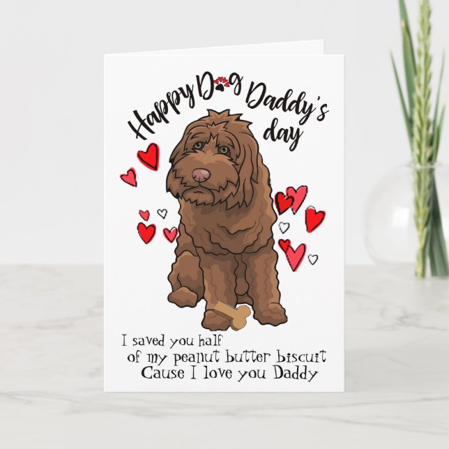 Happy Father's Day from your Labradoodle Dog Card (Front)