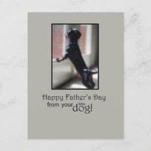 Happy Father's Day From Your Little Dog Postcard