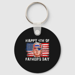 Happy Fathers Day Funny Joe Biden Independence 4th Key Ring