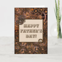 Happy Father's Day Gears Steampunk Industrial