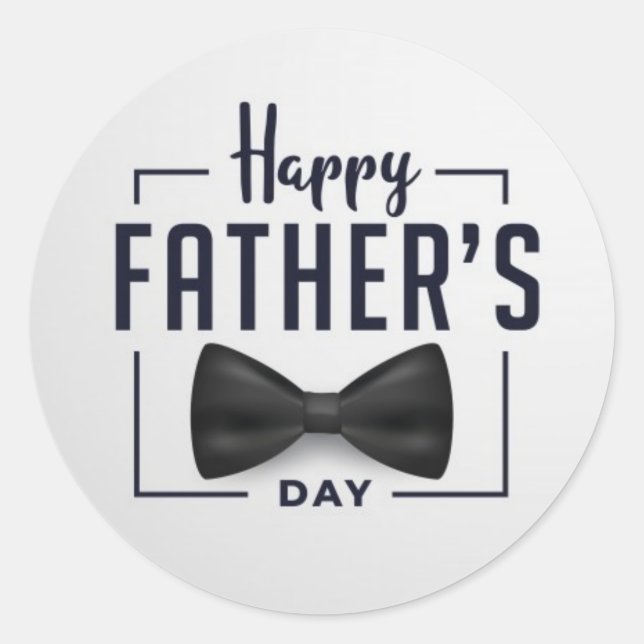 Happy Father's Day Gift Classic Round Sticker (Front)