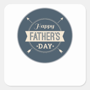 Happy Fathers Day Gift Present From Everyone Square Sticker