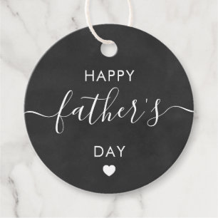 Happy Father's Day Gift Tag, Dad Tag, Chalkboard Favour Tags