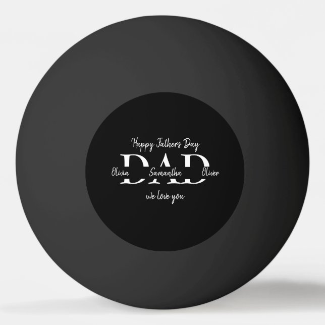 Happy Father's Day Gift with Kids' Names -  Ping Pong Ball (Front)