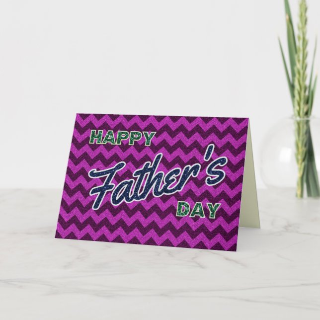 Happy Father's Day Glitter Card (Front)
