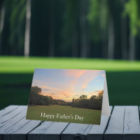 Happy Father's Day Golf Course Sunset Photograph