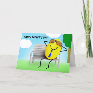 Happy Father's Day Good Egg Relaxing Humor  Holiday Card