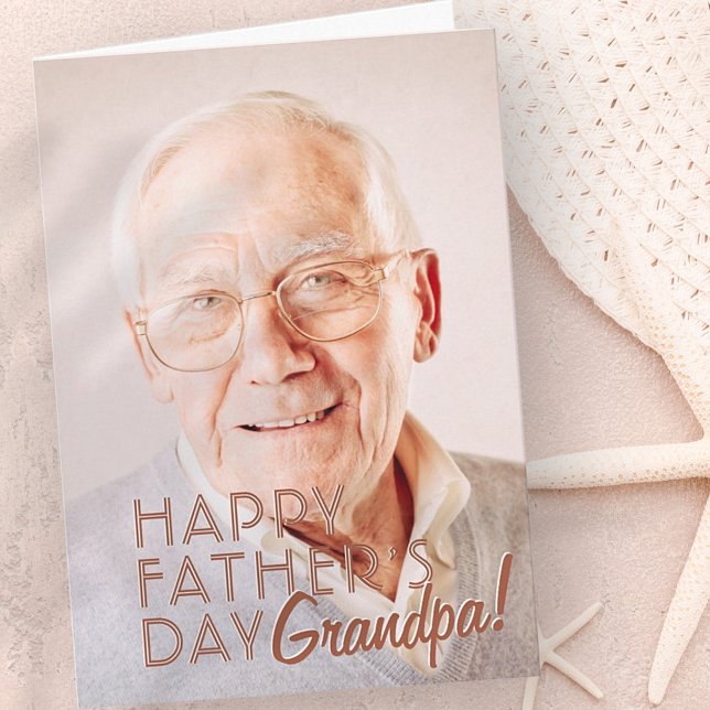 Happy Father's Day Grandpa! Modern Simple Greeting Card (Creator Uploaded)