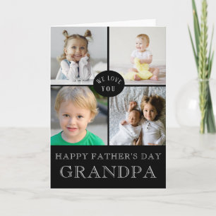 Happy Father's Day Grandpa  Photo Collage   Card