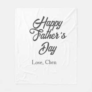 Happy father's day gray name love best Daddy ever  Fleece Blanket