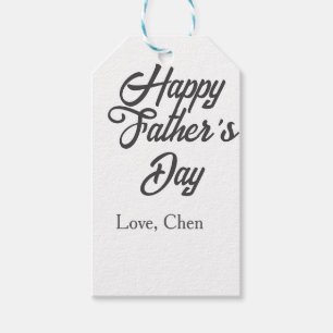 Happy father's day gray name love best Daddy ever  Gift Tags