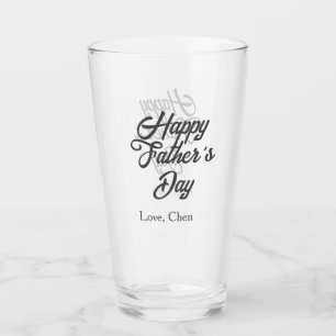 Happy father's day gray name love best Daddy ever Glass