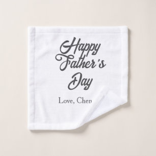 Happy father's day gray name love best Daddy ever Wash Cloth