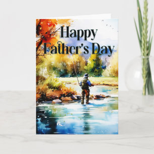 Happy Father's Day Greeting Card - Fly Fishing