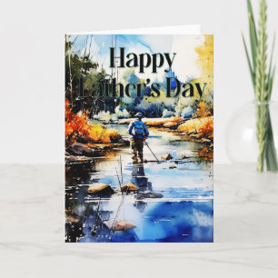 Happy Father's Day Greeting Card - Fly Fishing