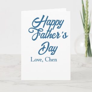 Happy father's day grey name love best Daddy ever Card