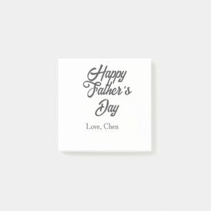 Happy father's day grey name love best Daddy ever Post-it Notes