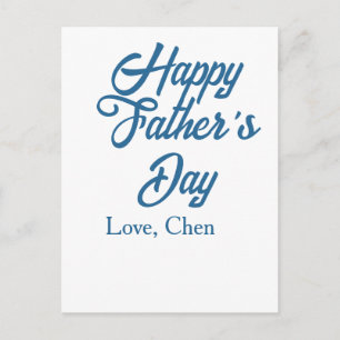 Happy father's day grey name love best Daddy ever Postcard