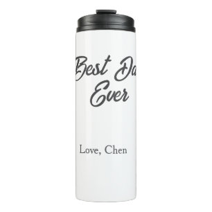 Happy father's day grey name love best Daddy ever Thermal Tumbler