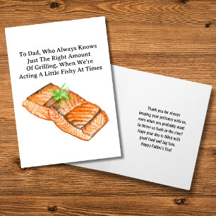 Happy Father's Day Grilled Salmon Card