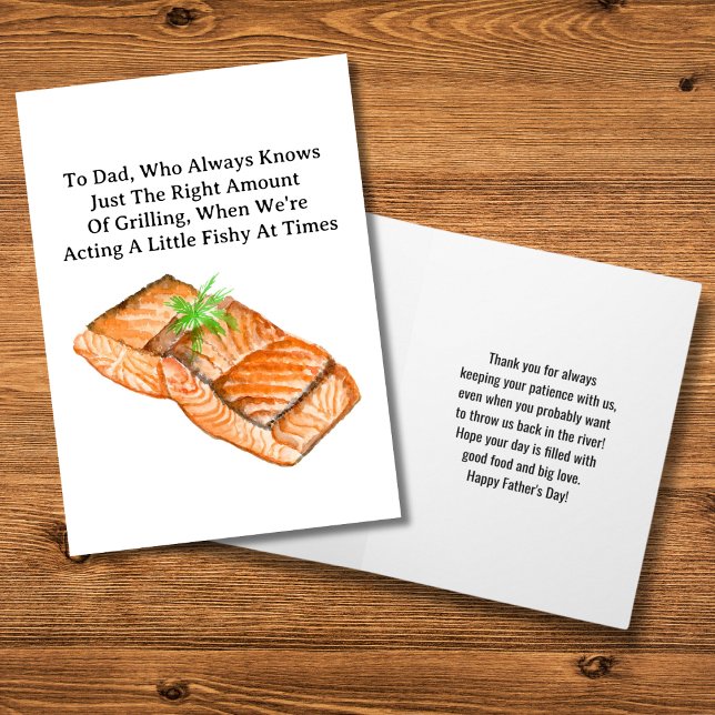 Happy Father's Day Grilled Salmon Card (Creator Uploaded)