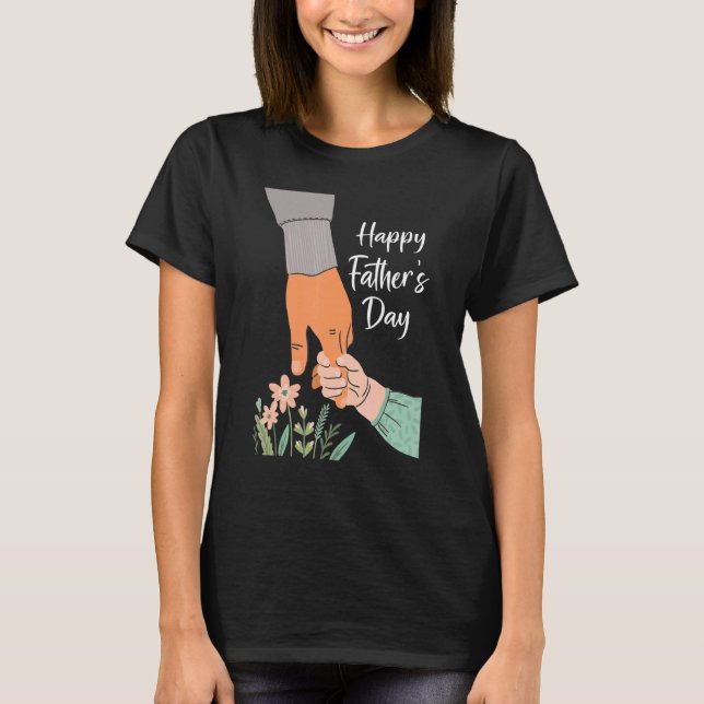 Happy Father's Day Hand Shaking Family Matching Ou T-Shirt (Front)