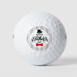 Happy Father's Day Hat And Tie Golf Balls