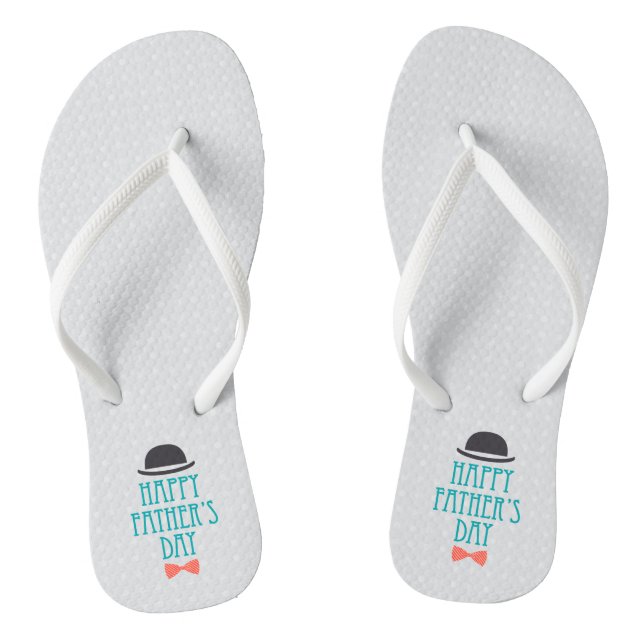 Happy Father's Day Hat & Bow Tie | Flip Flops (Footbed)