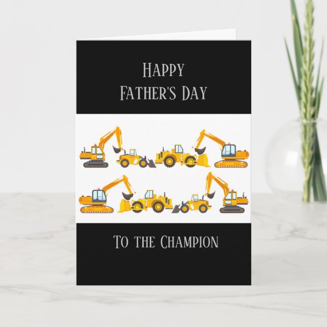 Happy Father's Day Heavy Equipment Card (Front)