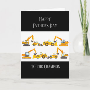 Happy Father's Day Heavy Equipment Card
