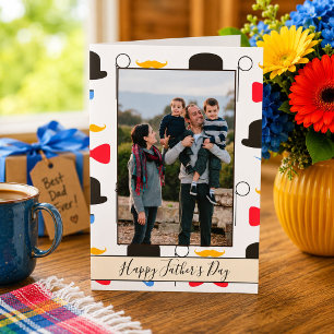 Happy Father's Day Hipster Photo Card
