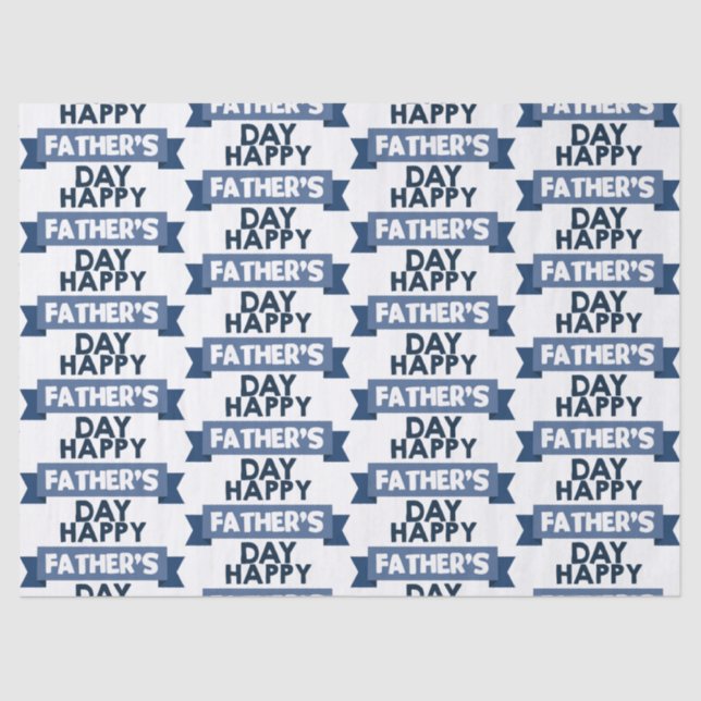 Happy Father's Day Holiday party tissue Tissue Paper (Front)