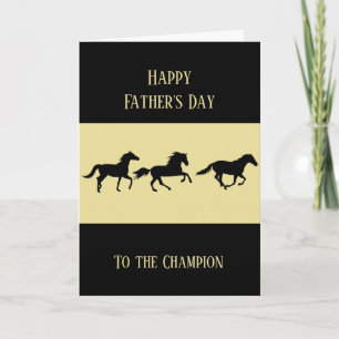 Happy Father's Day Horses Riding Trainer Card
