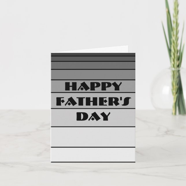 Happy Father's Day, I Heart You Dad, Black & White Card (Front)