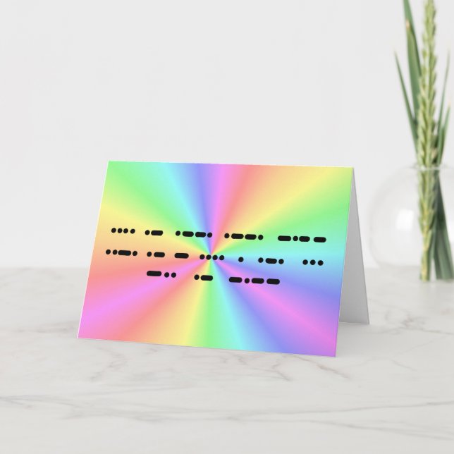 Happy Father's Day in Morse Code Greeting Card (Front)