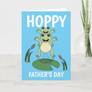 Happy Father's Day Jumping Frogs Card