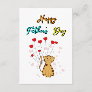 Happy Father's Day Kitty Dad Daddy Gift Cat Father Enclosure Card