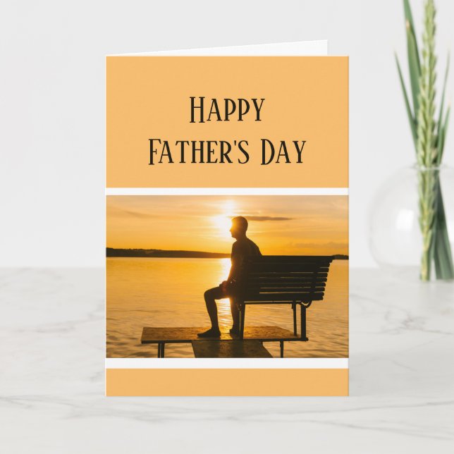 Happy Father's Day Lakeside Sunset Card (Front)