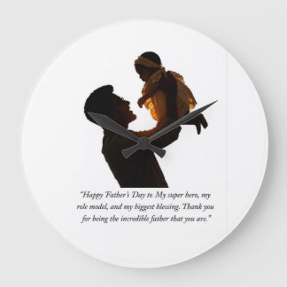 Happy Father's Day Large Clock
