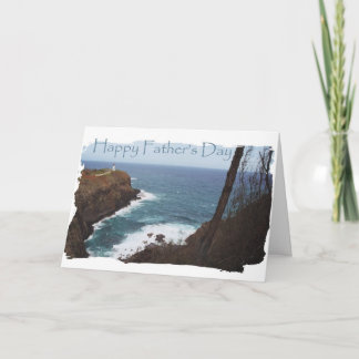 Happy Father's Day Lighthouse from Daughter Thank You Card