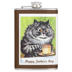 Happy Father's Day, Louis Wain,   Flask