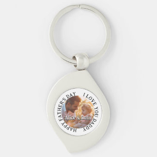 Happy Father's Day Love You Daddy Photo Key Ring