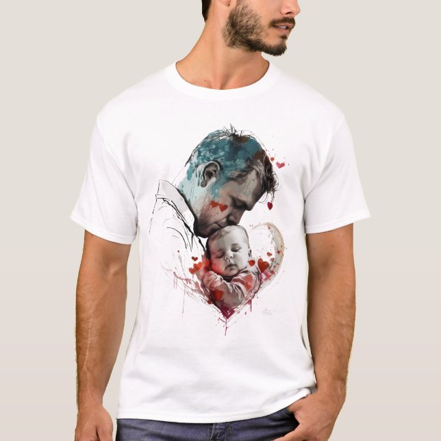 Happy fathers day mans T-shirt uk (Front)