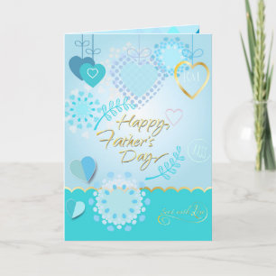 Happy Father's Day! Modern blue colour Card